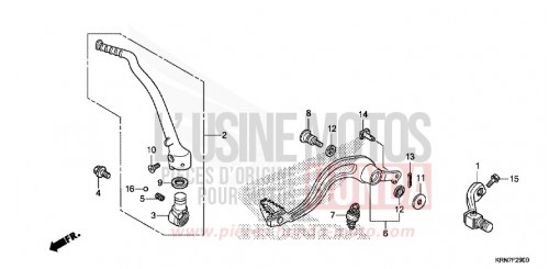 PEDAL/KICK STARTER ARM CRF250RH de 2017